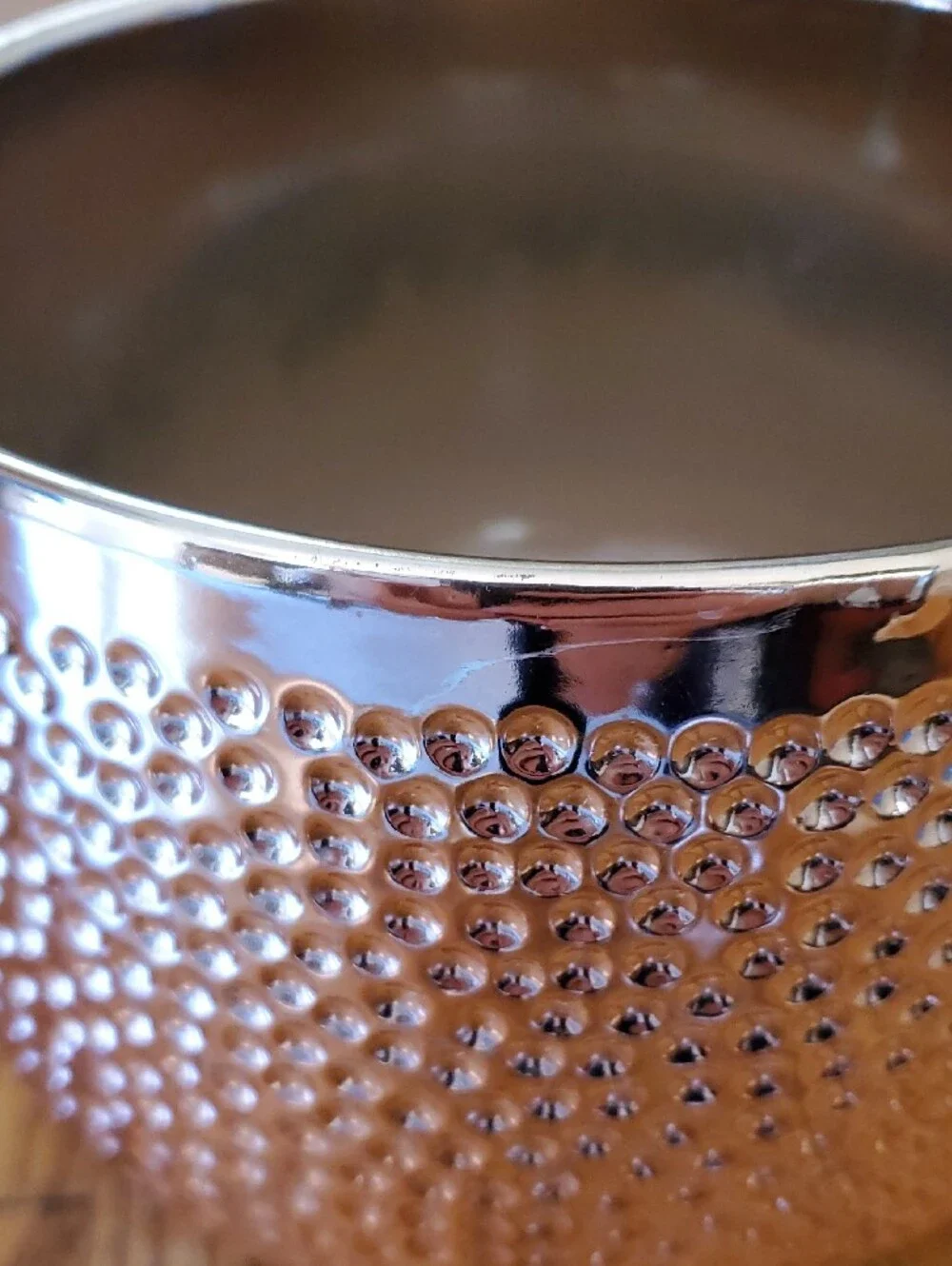 Decorative Textured Metallic Bowl - Rose Gold Finish